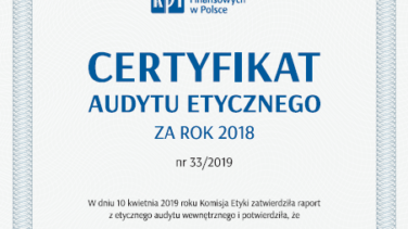 Certyfikat Etyczny KPF
